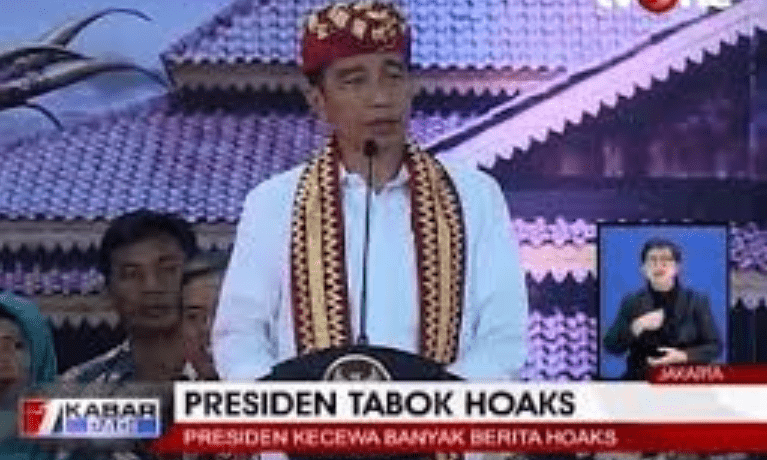 Jokowi 'Tabok' Penyebar Hoaks