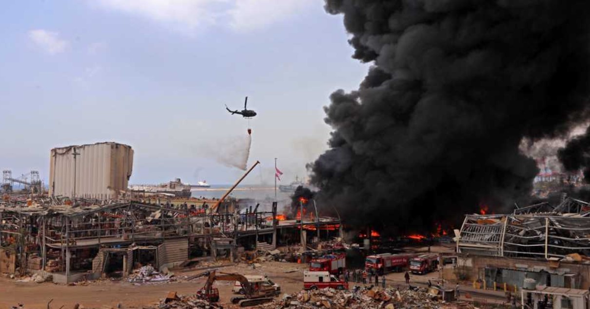 Presiden Lebanon: Kebakaran Baru di Pelabuhan Beirut Murni Sabotase