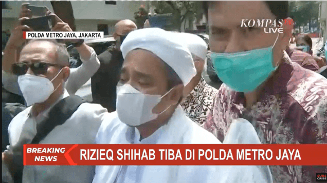 Pukul 10.30 Habib Rizieq Shihab Tiba di Polda Metro Jaya