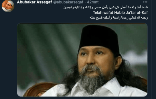 Waliyullah Habib Jakfar Al-Kaf Dikabarkan Meninggal Dunia